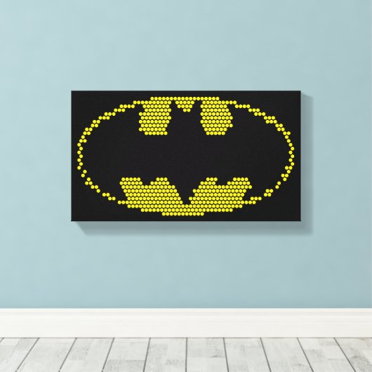 Lite-Brite Bat Emblem Leinwanddruck (Insitu (Holzboden))