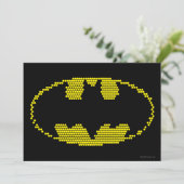 Lite-Brite-Fledermaus-Emblem Einladung (Stehend Vorderseite)