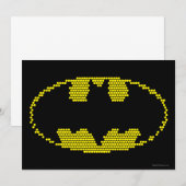 Lite-Brite-Fledermaus-Emblem Einladung (Vorne/Hinten)
