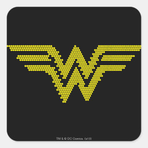 Lite-Brite WW-Symbol Quadratischer Aufkleber
