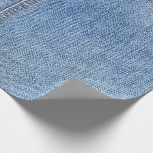Lite Denim Jeans Wrapping Paper Geschenkpapier (Ecke)