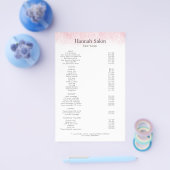 Lite Pink Glitzer Beauty Salon Flyer (Einzeln)