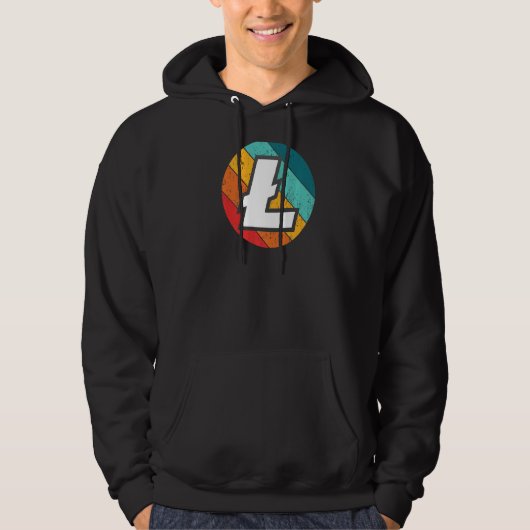 Litecoin Crypto Modern Ltc CryptoCurrency Grunge C Hoodie (Vorderseite)