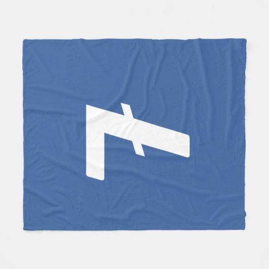 Litecoin CryptoCurrency LTC Logo Blue Einfach Fleecedecke (Vorderseite (Horizontal))