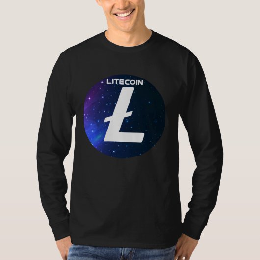 Litecoin Cryptocurrency Space Galaxy LTC Crypto Mo T-Shirt (Vorderseite)