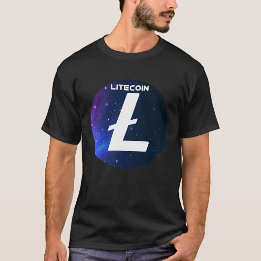Litecoin Cryptocurrency Space Galaxy LTC Crypto Mo T-Shirt (Vorderseite)