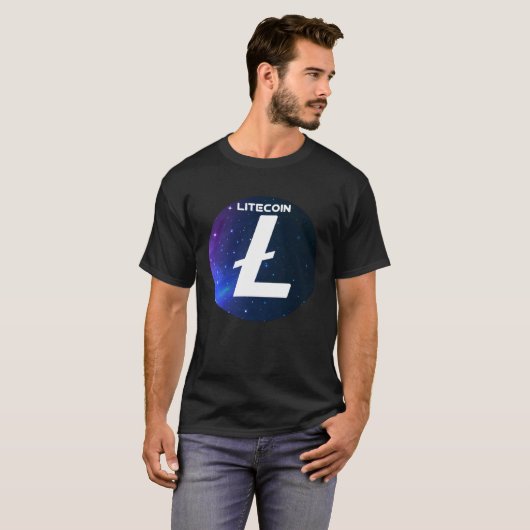 Litecoin Cryptocurrency Space Galaxy LTC Crypto Mo T-Shirt (Vorne ganz)