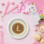 Litecoin-Grieche Pappteller (Party)