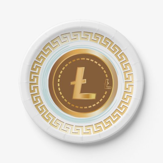 Litecoin-Grieche Pappteller (Vorderseite)
