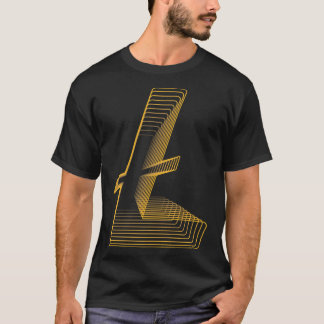 Litecoin Krypto Gold Moderne Typografie Kunstgesch T-Shirt