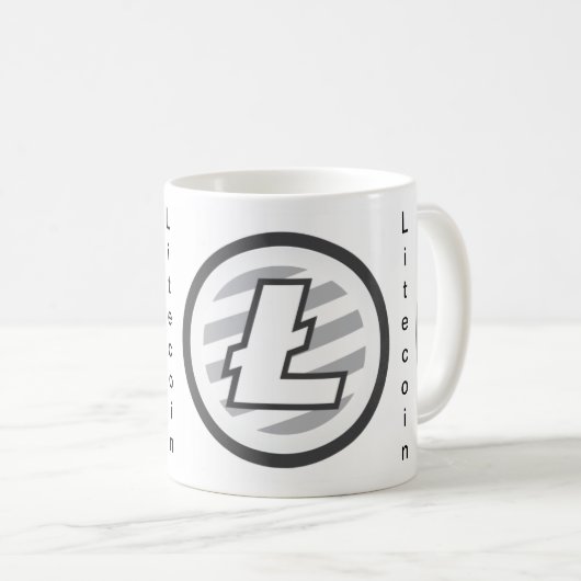 Litecoin Kupa Kaffee Kaffeetasse (VorderseiteRechts)