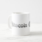 Litecoin Logo-Symbol Cryptocurrency Kaffee-Tasse Kaffeetasse (Vorderseite Links)