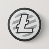 Litecoin Logo-Symbol Cryptocurrency Schlüsselknopf Button (Vorderseite)