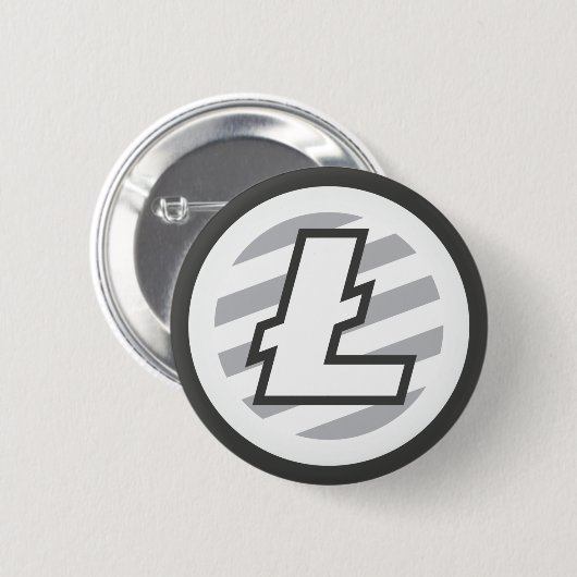 Litecoin Logo-Symbol Cryptocurrency Schlüsselknopf Button (Vorne & Hinten)