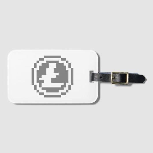 Litecoin LTC 8-Bit-Logo | Gepäckanhänger (Vorderseite (Horizontal))