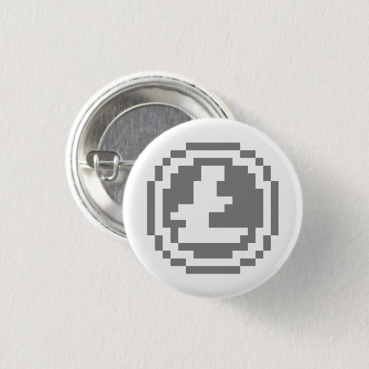Litecoin LTC 8-Bit-Logo | Knopf Button (Vorne & Hinten)