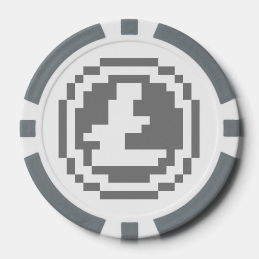 Litecoin LTC 8-Bitlogo | Poker-Chips Pokerchips (Vorderseite)