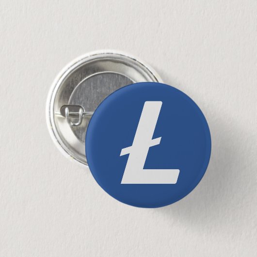 Litecoin (LTC) Cryptowährung Blockchain Flair Button (Vorne & Hinten)