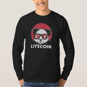 Litecoin Ltc Niedlich Crypto Panda Sun Glasses Ret T-Shirt