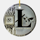litecoin Münzen Keramikornament (Hinten)