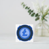 Litecoin Quadratische Visitenkarte (Stehend Vorderseite)