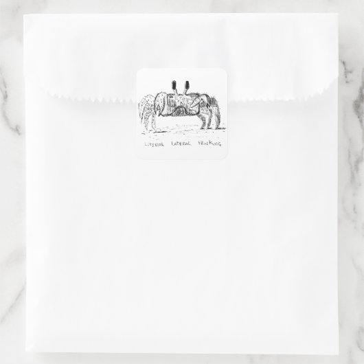 Literal Lateral Thinking Quadratischer Aufkleber (Tasche)