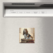 Literarische Basset Hound Magnet (In Situ (Geschirrspüler))