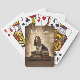Literarische Basset Hound Spielkarten
