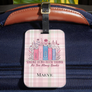 Literarische Blüten Buchstapel Soft Plaid Gepäckanhänger