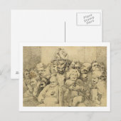 Literarische Charaktere rund um die Medaille Postkarte (Vorne/Hinten)