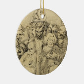 Literarische Charaktere zusammengebaut um das Keramikornament (Rechts)