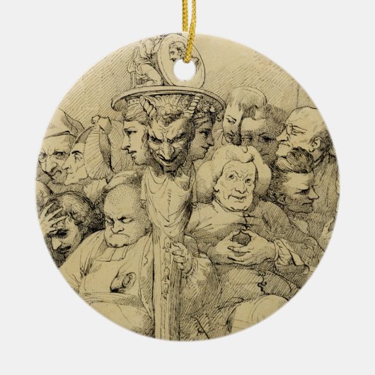 Literarische Charaktere zusammengebaut um das Keramikornament (Vorne)