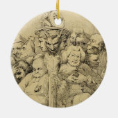 Literarische Charaktere zusammengebaut um das Keramikornament (Hinten)