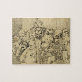 Literarische Charaktere zusammengebaut um das Puzzle (Horizontal)