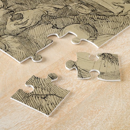 Literarische Charaktere zusammengebaut um das Puzzle (Seite)