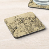 Literarische Charaktere zusammengebaut um das Untersetzer (Linke Seite)