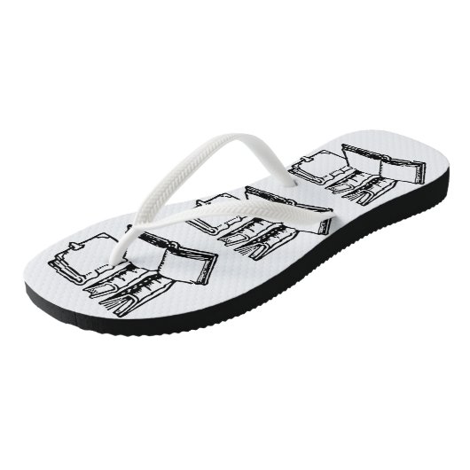 Literarische Flip Flops Badesandalen (Schrägansicht)