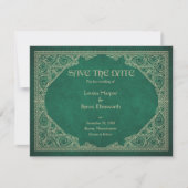 Literarische Hochzeit des Bibliotheksbuches Grüne  Save The Date (Vorderseite)