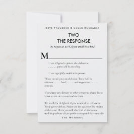 Literarische Hochzeitstipendienkarte für Buchseite RSVP Karte