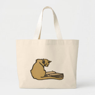 Literarische Katzen-Jumbo-Tasche Jumbo Stoffbeutel
