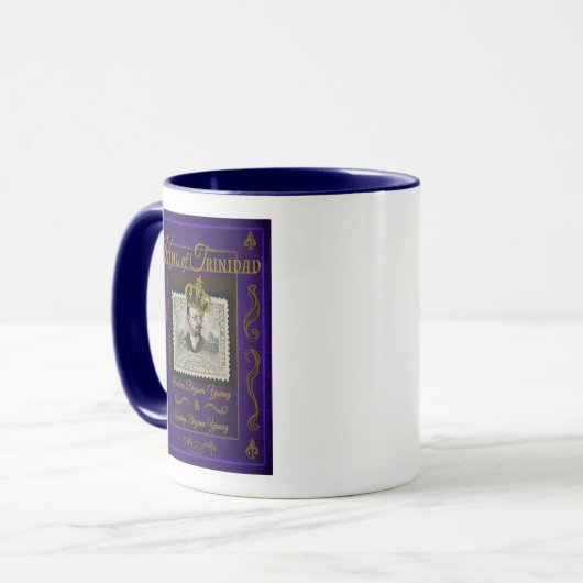 Literarische Merch-Tasse "König von Trinidad" Tasse (Vorderseite Links)