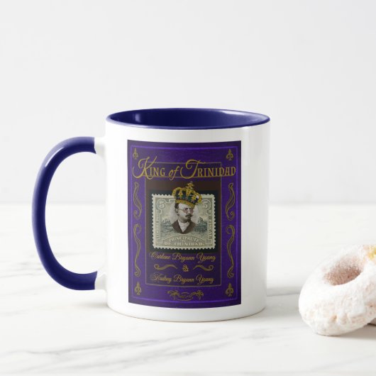 Literarische Merch-Tasse "König von Trinidad" Tasse (Mit Donut)