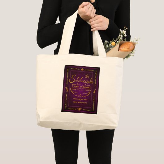 Literarische Merch Tote Bag 'Scheherazade' Jumbo Stoffbeutel (Vorderseite (Produkt))