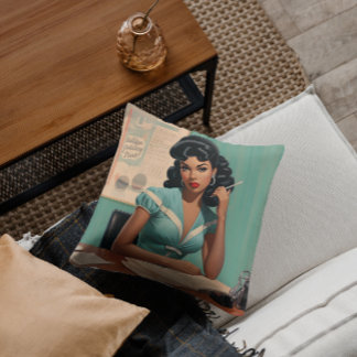 Literarische Muse: Vintage Studie Kissen