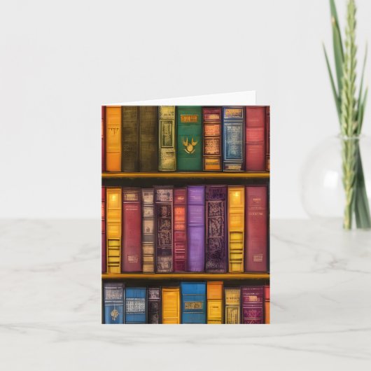 Literarische Schätze - Klassische Alte Bücher Karte (Vorderseite)