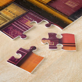 Literarische Schätze - Klassische Alte Bücher Puzzle (Seite)