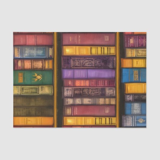 Literarische Schätze - Klassische Alte Bücher Seidenpapier (Vorderseite)