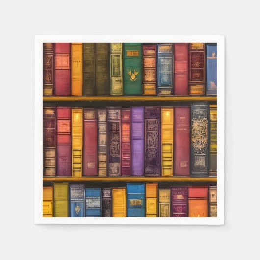 Literarische Schätze - Klassische Alte Bücher Serviette (Vorderseite)