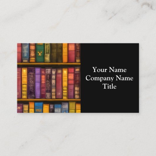Literarische Schätze - Klassische Alte Bücher Visitenkarte (Vorderseite)