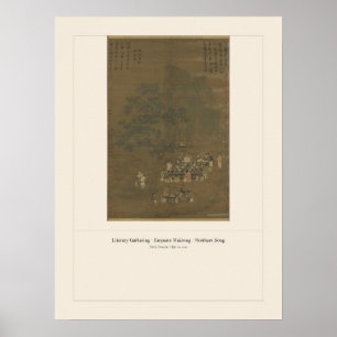 Literarische Versammlung - Kaiser Huizong (Song) Poster